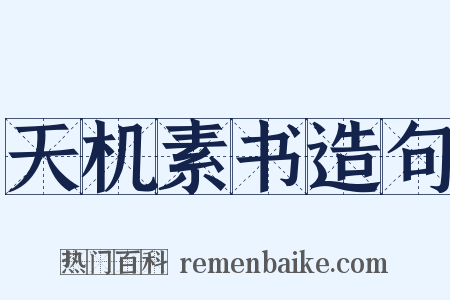 天机素书造句是什么意思的图片